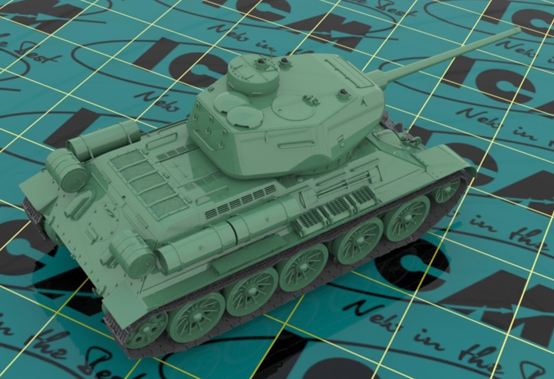 Amazon | ICM 1/35 ソビエト陸軍 T-34/85 w/戦車搭乗歩兵 プラモデル