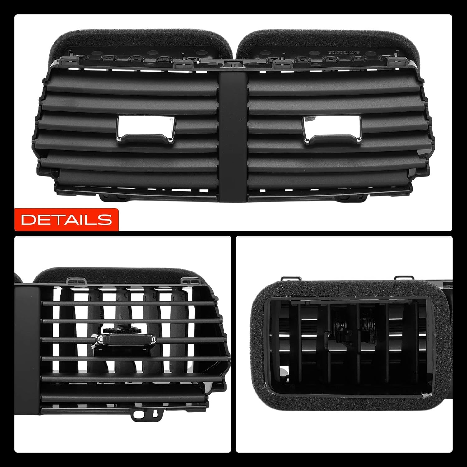 A-Premium Air Vent Cover Compatible with Ford Explorer 2011 2012 2013 2014 2015, Center Side, Black