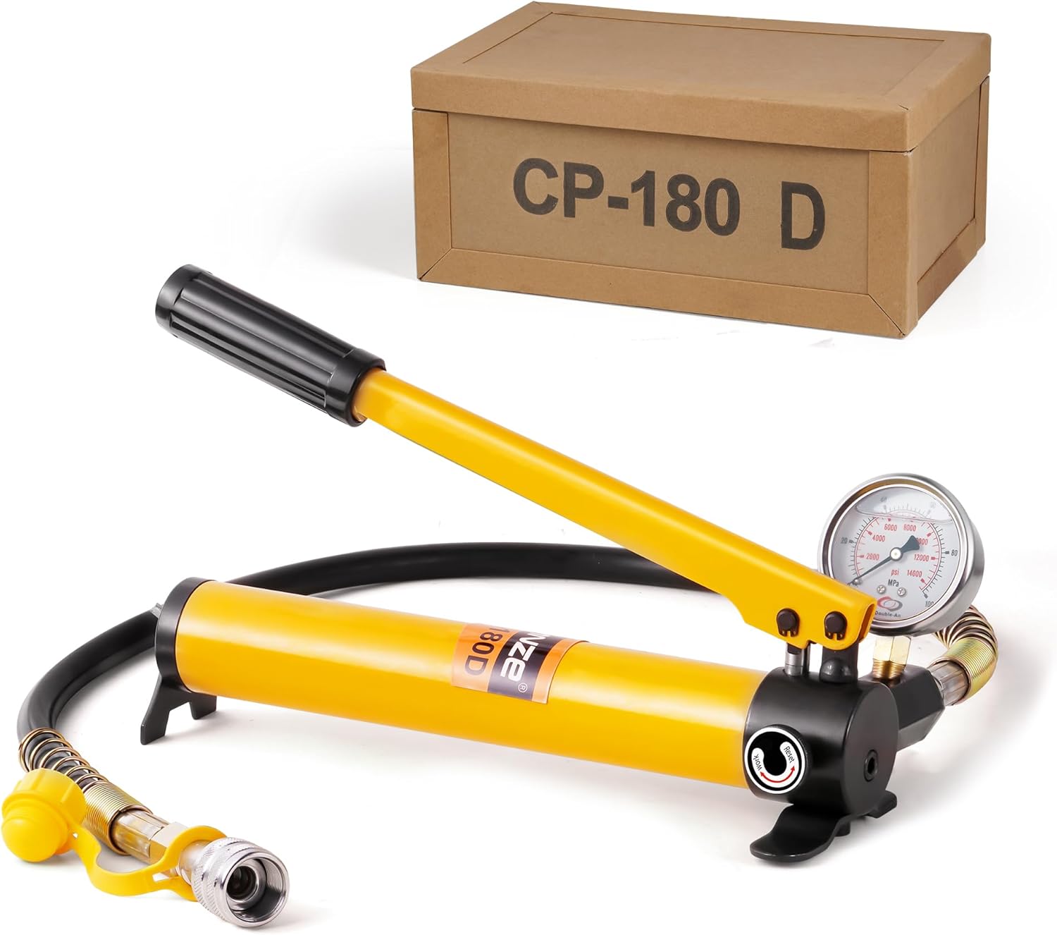 Hydraulic Hand Pump CP-180/CP-700 High Pressure Portable Manual Hydraulic Pump Hydraulic Lifting Cylinder Jack Pump with Pressure Oil Gauge