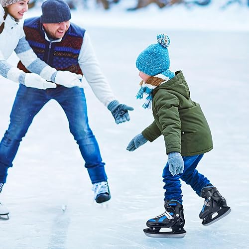 Miniatura 7 de Patines de Hielo Ajustables para Niños: Patines de Hockey sobre Hielo para Niño, Niña, Principiante, Juvenil, Junior, Adecuados para Exteriores