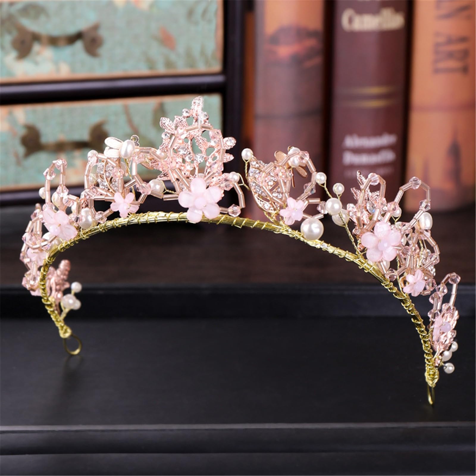 Corona di Cristallo Copricapo da sposa con corona di perle, fasce for capelli per la festa