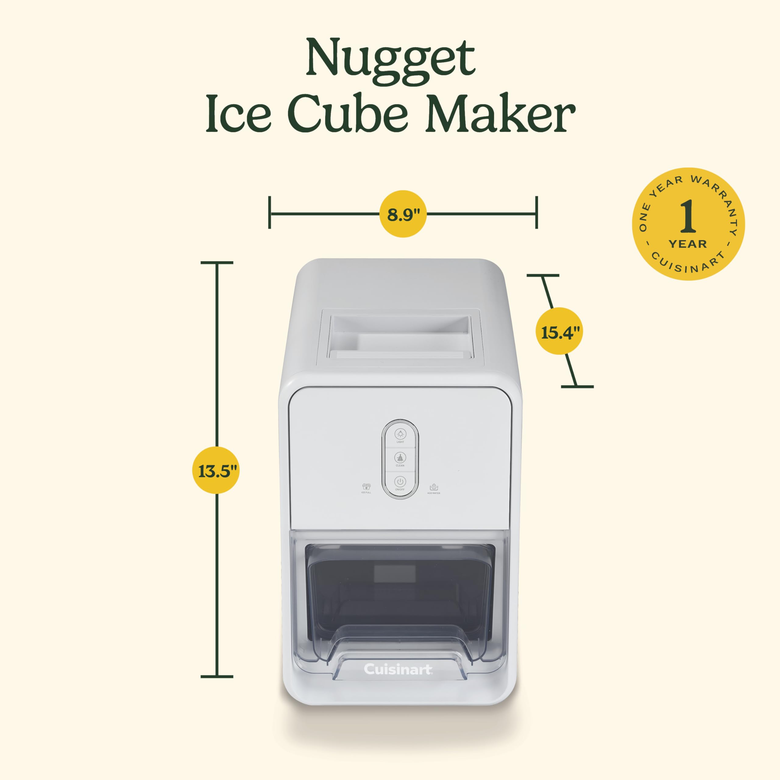 Cuisinart Counter-Top Nugget Ice Cube Maker, White, IMC-12 — view 7