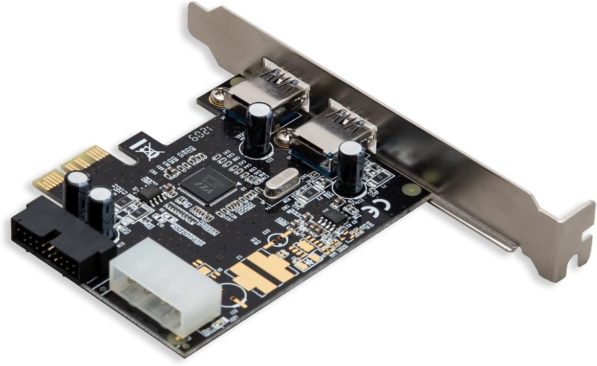 Syba SD-PEX20122 2 Port USB 3.0 with 19 Pin Header PCIe x1 Card VIA Chipset