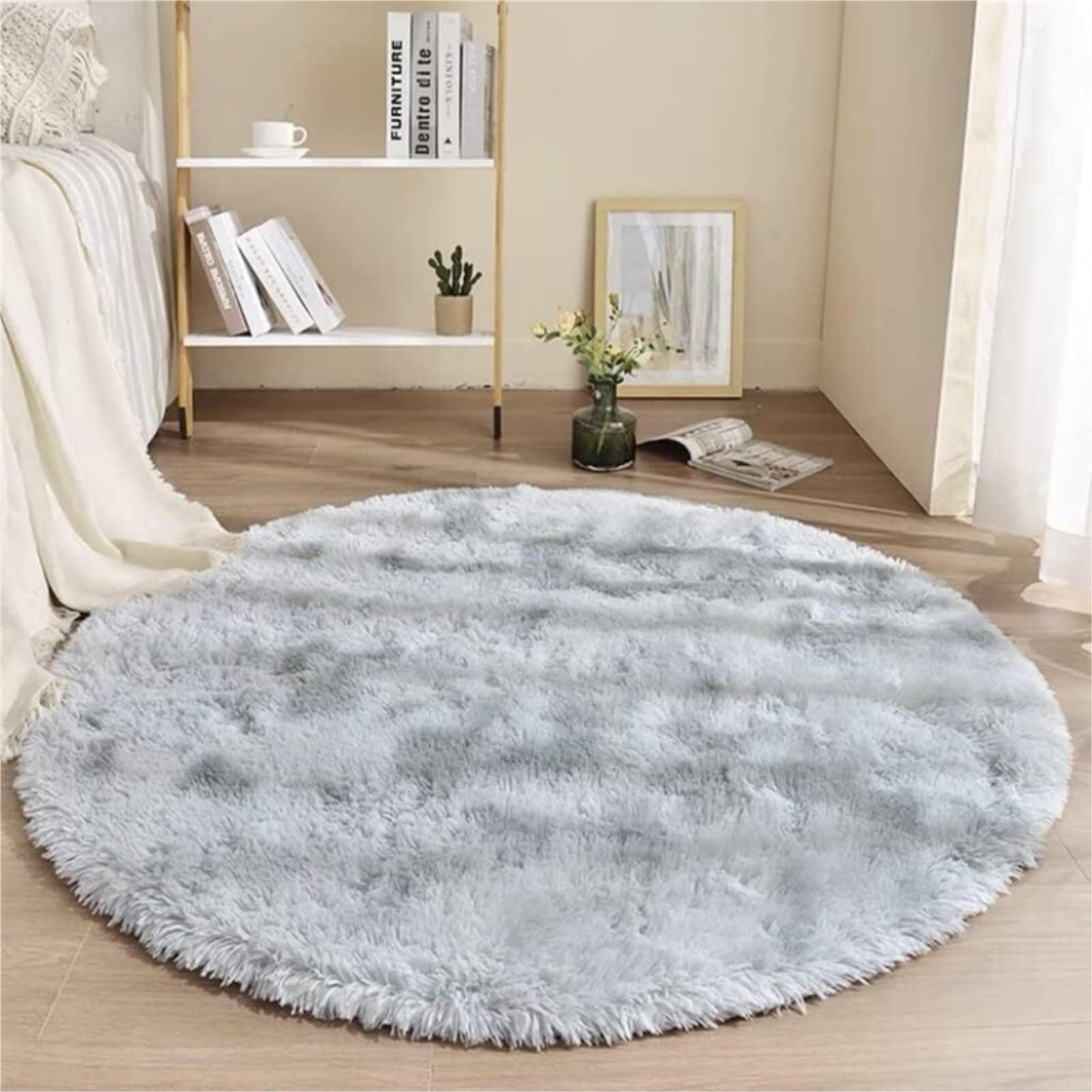 Tapis de bain rond absorbant pour éviter les glissades et sols humides