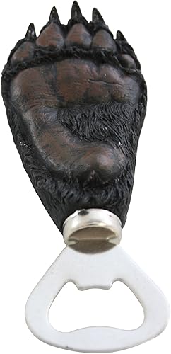 Miniatura 8 de Pine Ridge Abridor de botellas de cerveza, agarre de pata de oso negro, accesorios de cocina de lujo para vida silvestre, abridor de mano de acero