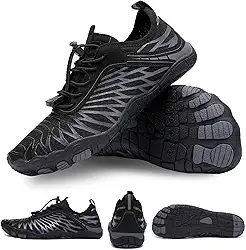 Sapatos de caminhada descalços para mulheres e homens, sapatos profissionais de caminhada e caminhada com bico largo, antiderrapante, leve e respirável