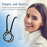 Vista 4 de OrthoKey Herramienta de Extracción de Retenedores y Alineadores - Suministros de Ortodoncia de Grado Dental para Brackets Invisibles, Limpieza