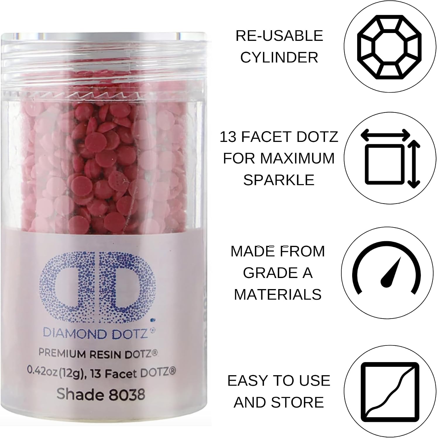Diamond Dotz 2.8MM 12G Cylinder Dark Floral - Freestyle Diamond Painting Beads, Diamond Art Beads, Replacement Drills, Loose Gems for DIY Crafts and Art Projects