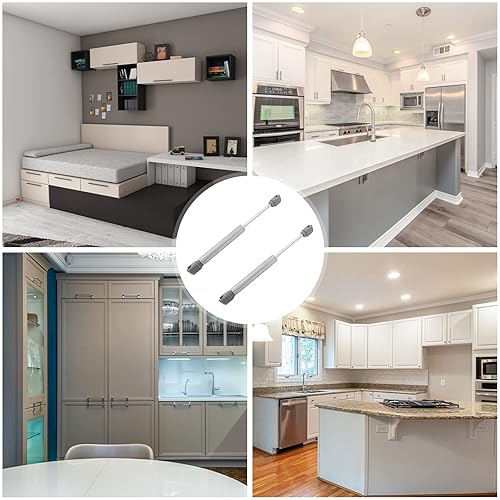 Miniatura 6 de Augiimor 2 soportes de gas de 40 N8.8 libras, soporte de elevación de puerta de gabinete, soporte neumático de choque de gas, bisagra de tapa suave