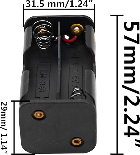 Miniatura 6 de ShareGoo - Caja de 4 celdas AA para contenedor de batería y receptor de interruptores de encendido y apagado estilo JR de 3 vías de 4 vías