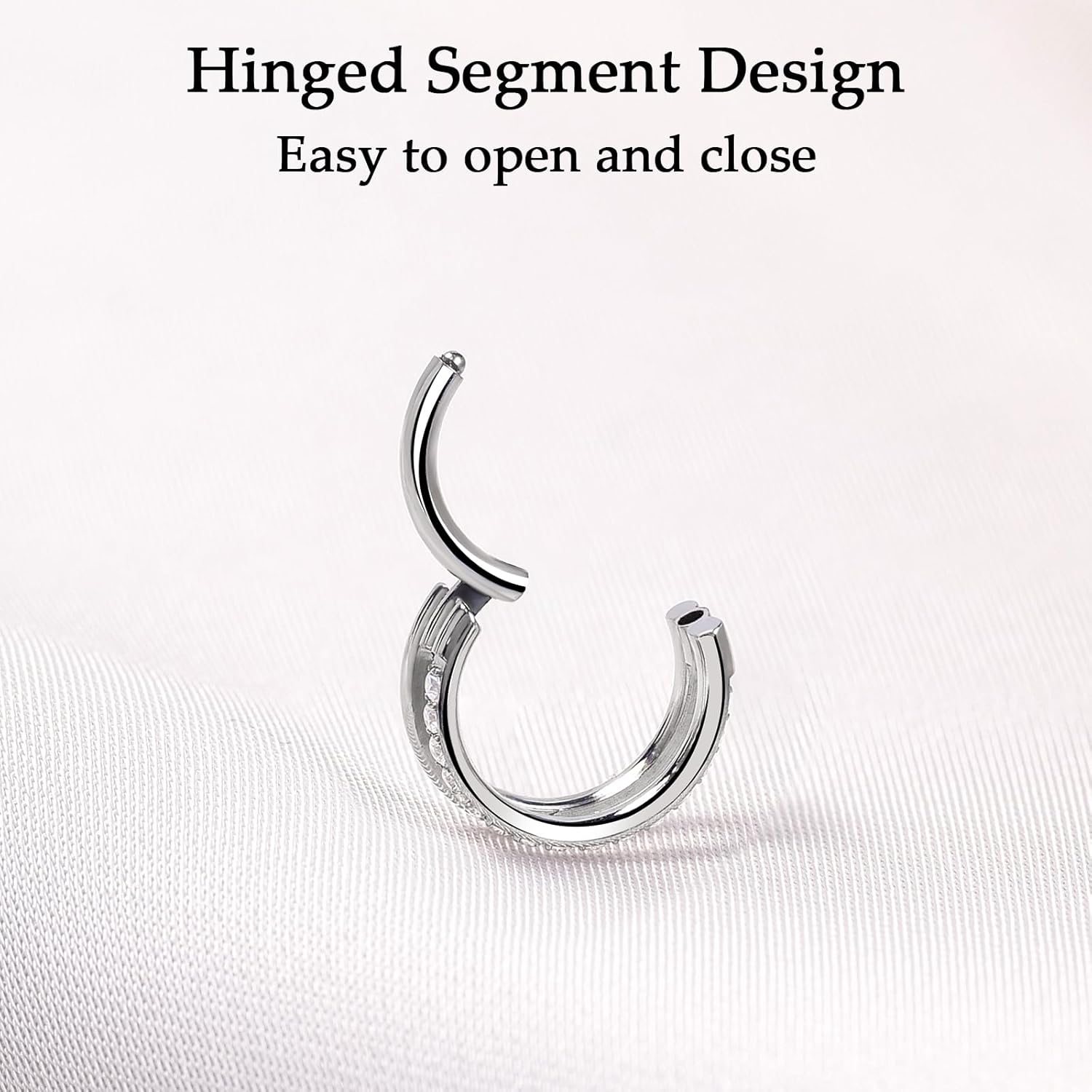 limerencia G23 Titanium Nose Earrings, 2PCS 6mm/8mm/10mm Implant Grade Hoop Rings, 16G 18G Hypoallergenic Septum Cartilage Helix Daith Conch Tragus Piercing Jewelry for Men Women - Image 4