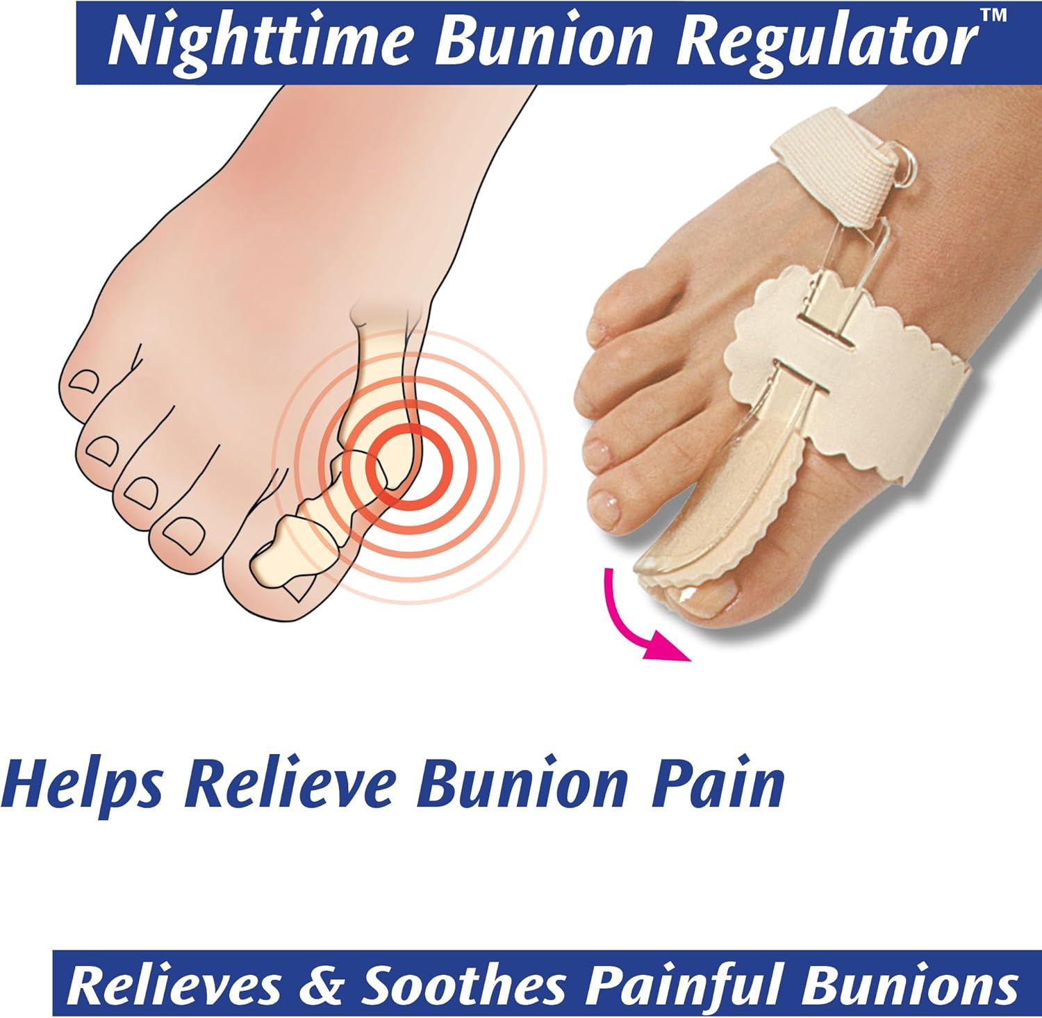 PediFix Nighttime Bunion Regulator, Large Left