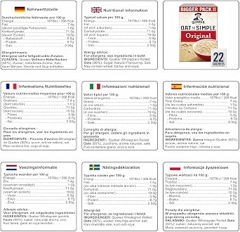Quaker Oat So Simple Original Porridge Family Pack with 22 Sachets, 594g