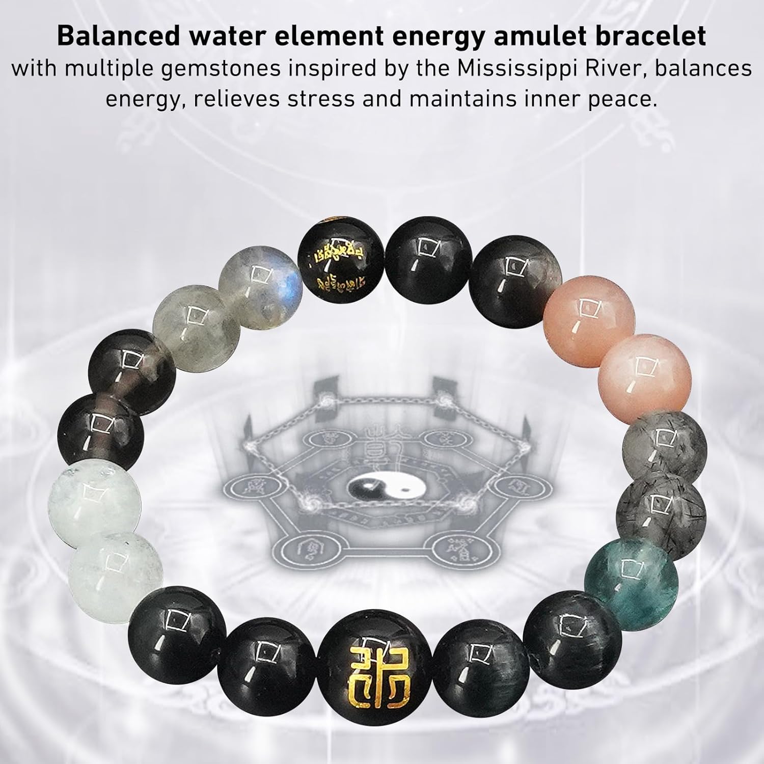 Five Elements Balance Feng Shui Bracelet – Energy Cycle Jewelry for Men Women – Original Crystal Design for Good Luck, Abundance, Protection & Harmony - Image 4