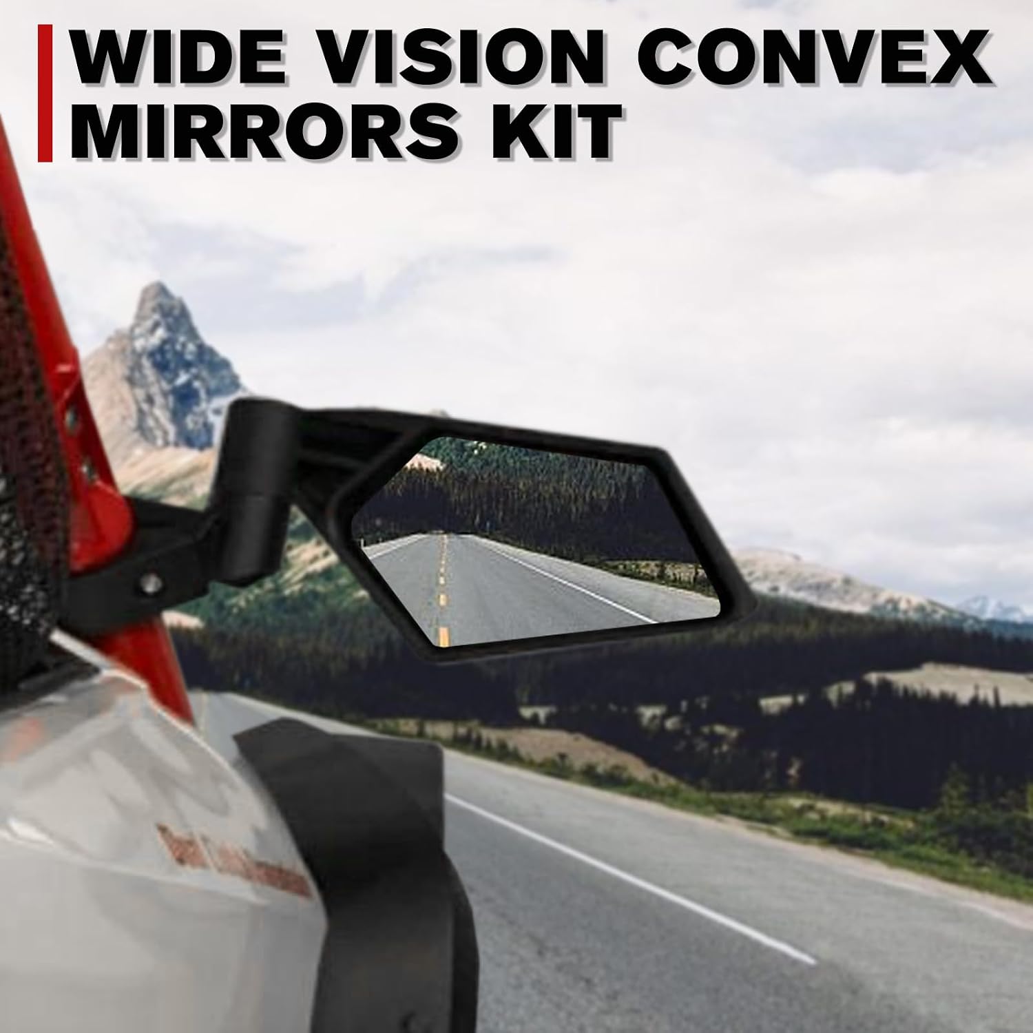 AUPOWER Rear View Center Mirror & Side Mirrors for Honda Talon 1000R 1000X 1000X4 1000R4 2019-2025, Adjustable Folding Rearview Racing Mirror Accessories