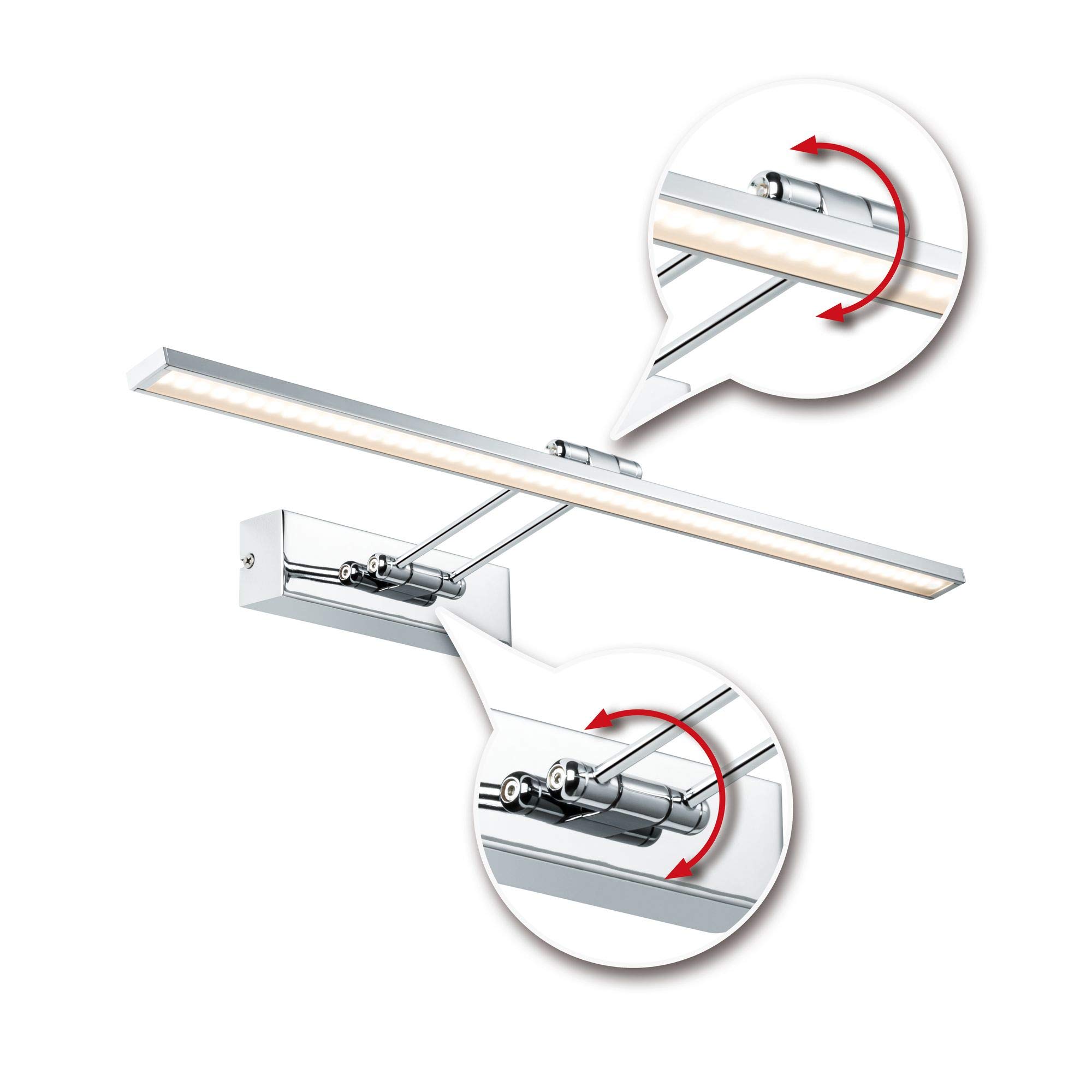Paulmann 99894 Galeria LED Bilderleuchte Beam Thirty 5W Nickel gebürstet/Chrom 230V Metall