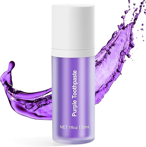 Miniatura 1 de Purple Toothpaste for Teeth Whitening, Teeth Whitening Toothpaste, Purple Toothpaste Whitening, Tooth Stain Removal Colour Corrector, Purple