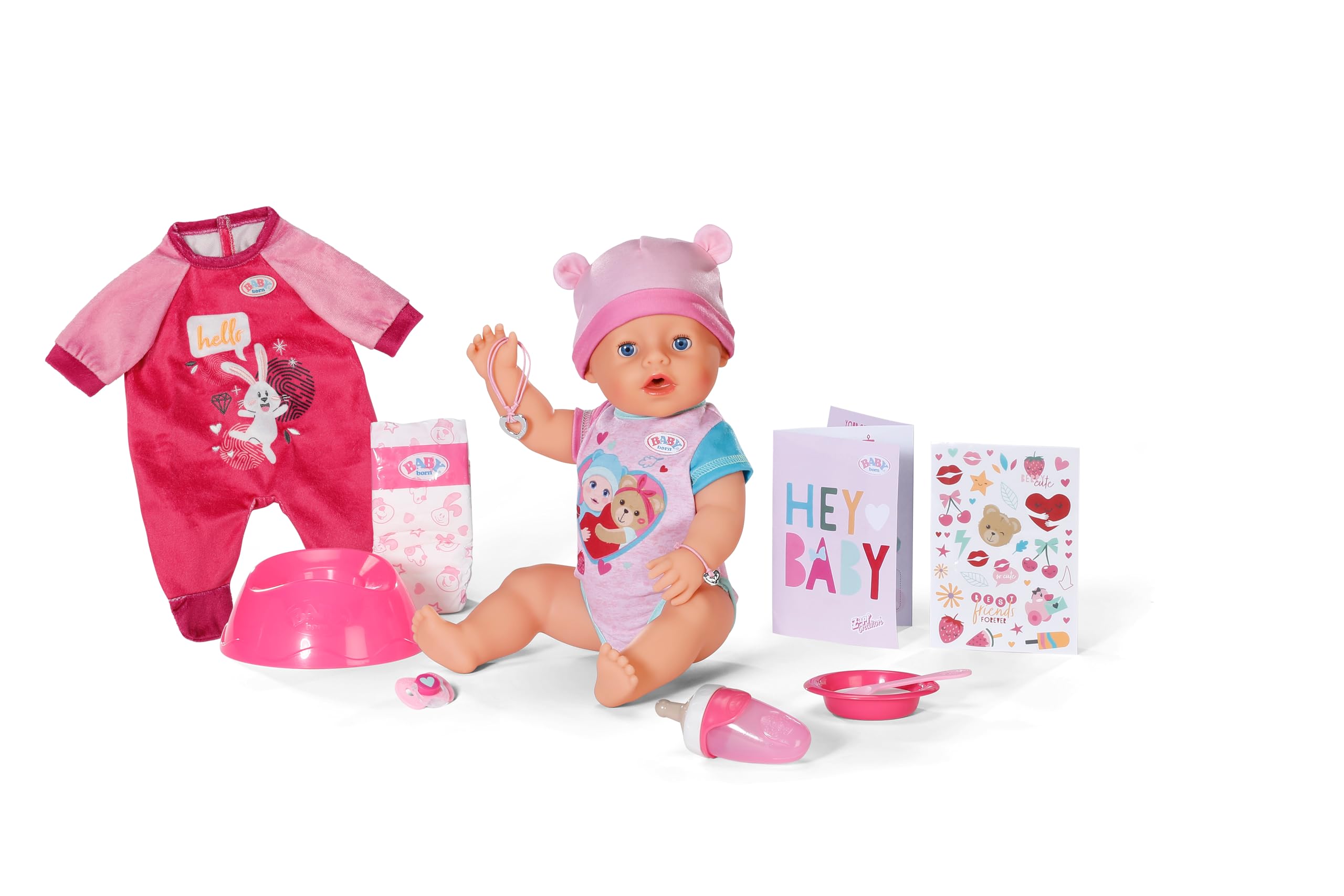 Baby Born Set für Mädchen + Outfit, 43 cm