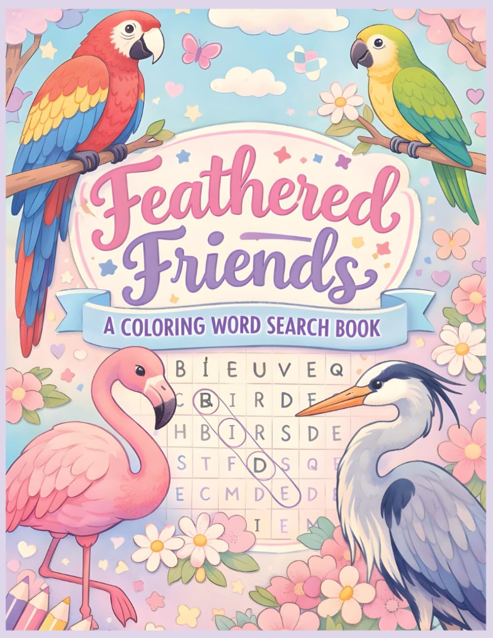 Feathered Friends: A Coloring Word Search Book