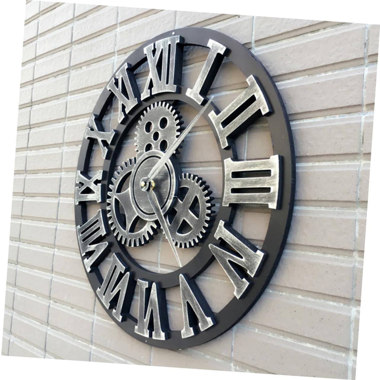 Ciieeo Reloj de Pared Decorativo de Estilo Industrial Retro Batería para Salas de Estar Cocinas Oficinas Diseño de Engranajes para Decoración de Pared