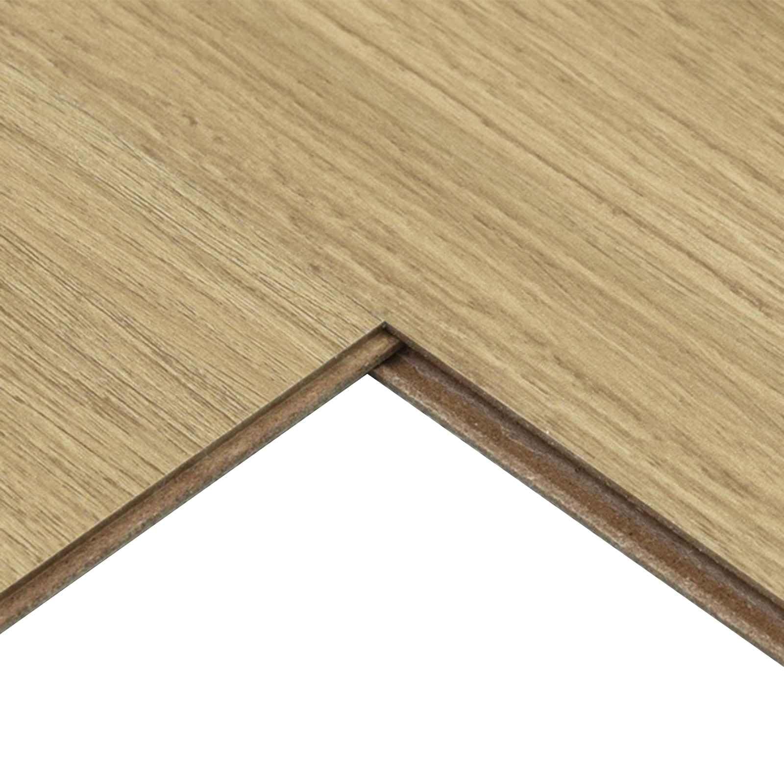 Pavimento in laminato in legno color crema pallido, 101 x 20 x 0,8 cm, 5 pezzi, sistema a click, facile da pulire, per soggiorno, camera da letto, ristrutturazione, effetto legno realistico e