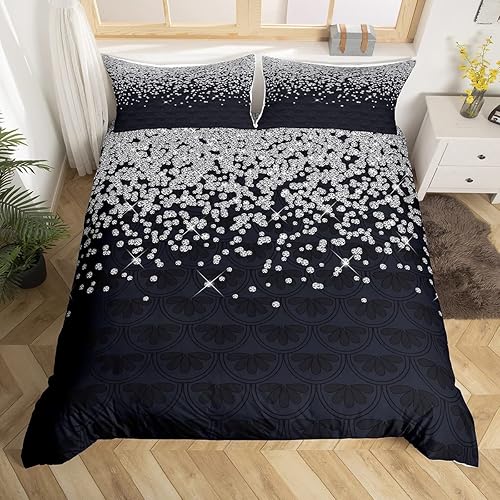 Miniatura 5 de Feelyou Juego de funda de edredón con estampado floral de rosas, funda de edredón romántica para niños, niñas, niños, adolescentes, decoración de