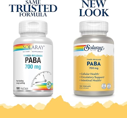 Miniatura 2 de SOLARAY Paba TSTR Cápsulas vitamínicas, 700 mg  100 unidades