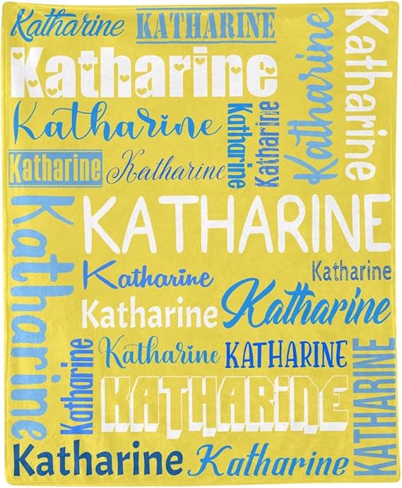 Personalized Blanket for Kids Adults Personalized Name Blanket Custom Blanket with Name Personalized Gifts for Christmas Birthday Valentines Day Mothers Fathers Day (Yellow, 50"x60")