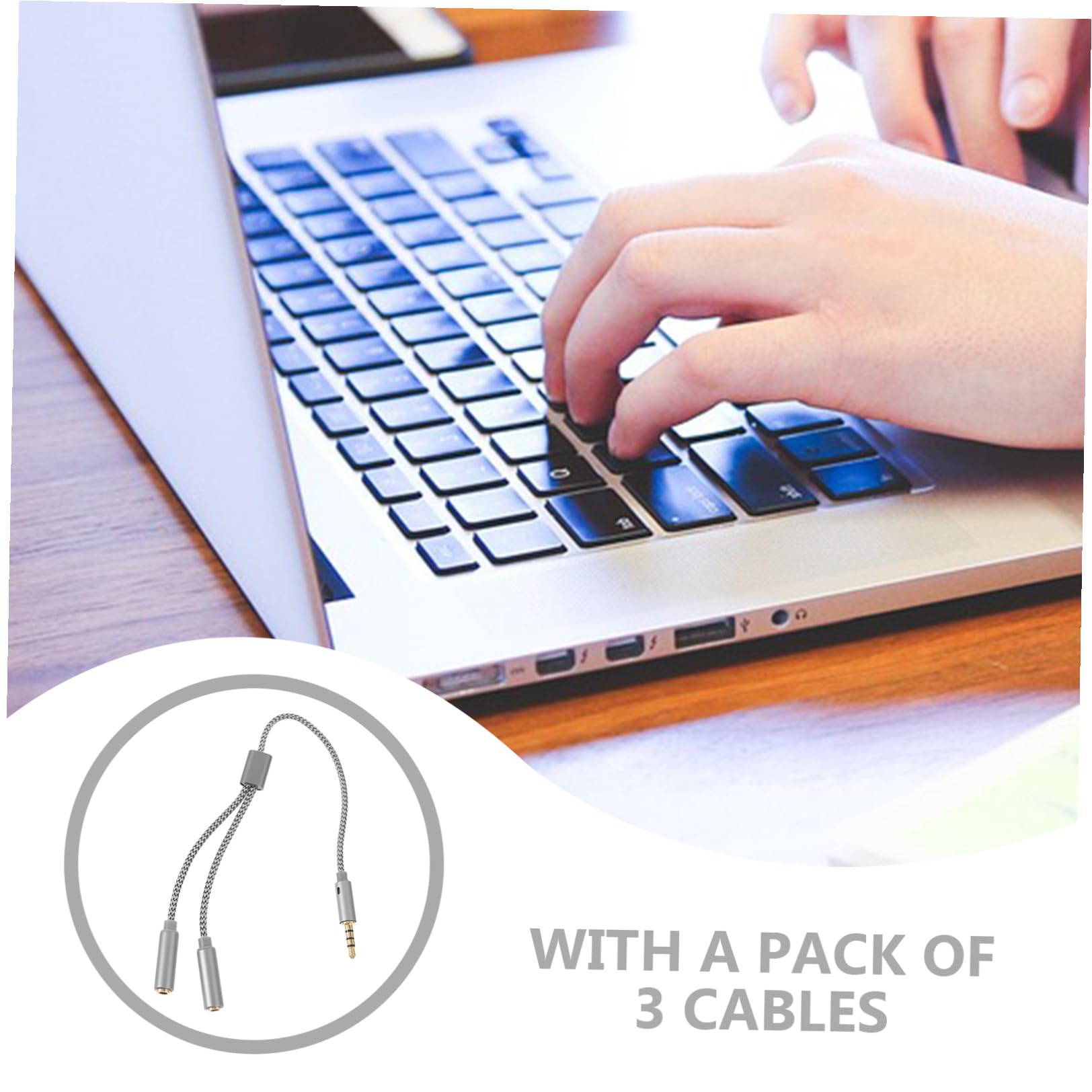 Operitacx Cable Adaptador para Auriculares Y Micrófono 12 Unidades Divisor De Auriculares Cable Auxiliar De Extensión De 35 Mm Divisor De Micrófono para De Audio