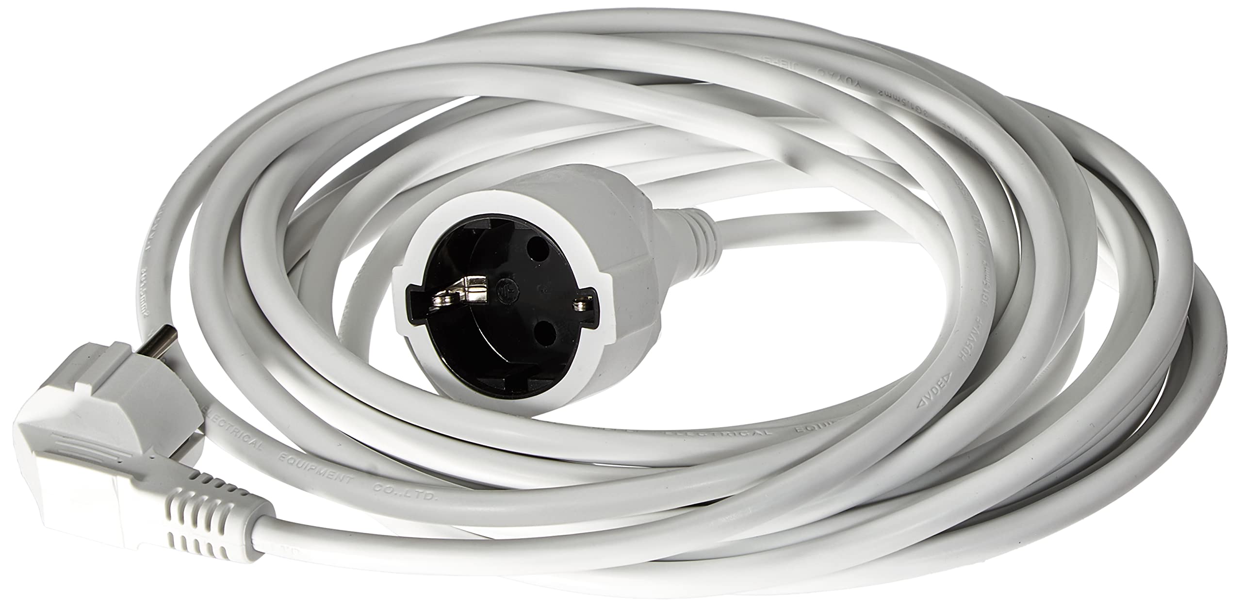 Kabel przedłużający ze stykiem ochronnym, 230 V AC, czarny, 10,0 m