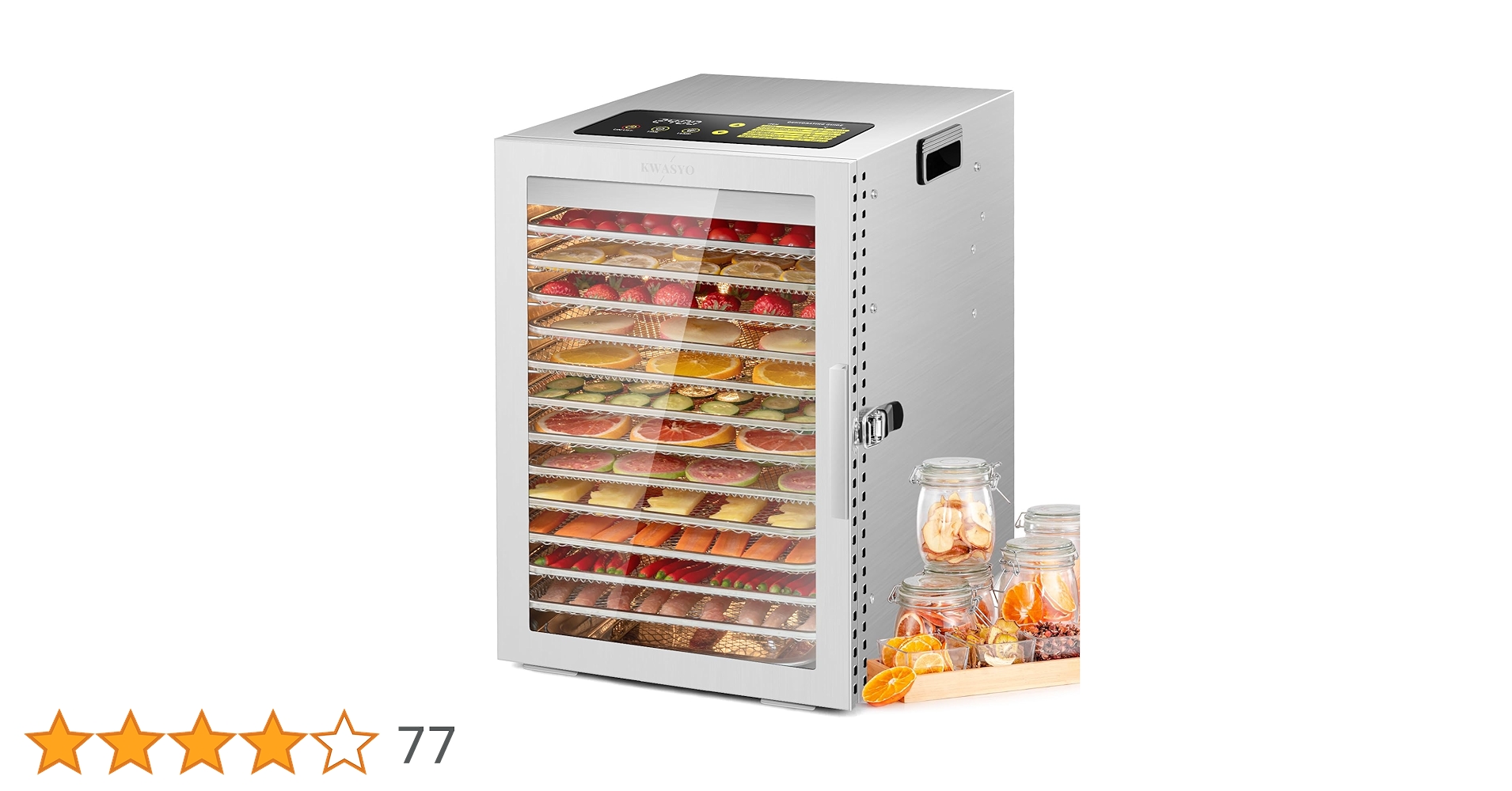 Amazon.co.jp: KWASYO 12層フードドライヤー 二重扇風機 800W 高