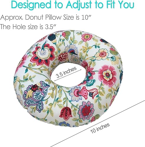 Miniatura 4 de Almohada perforadora con estampado floral en forma de dona con agujero para dolor de oído CNH, piercing, alivio del dolor para dormir, úlcera por