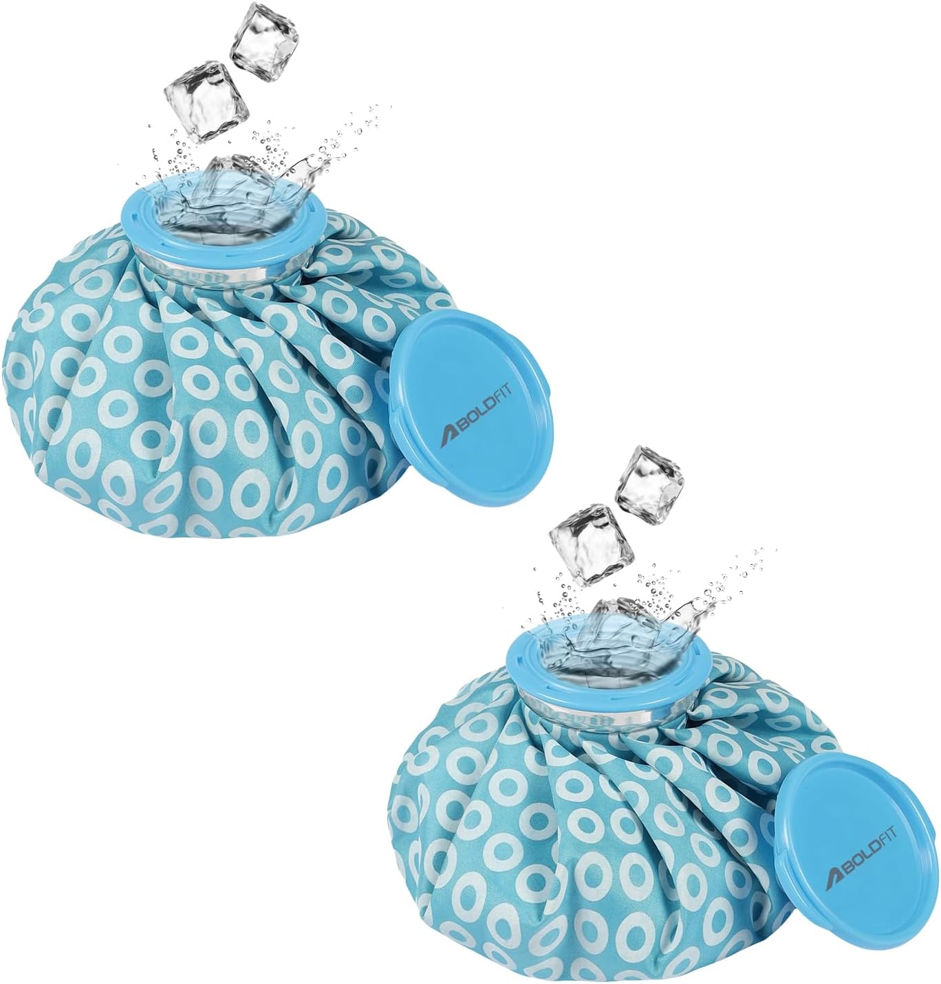 Boldfit Hot Water Bag Ice bag for Pain Relief Cold Ice Pack for Injuries, and Cold Therapy Comes with Leak-free Closure - Blue 7.5 Inch - Pack of 2