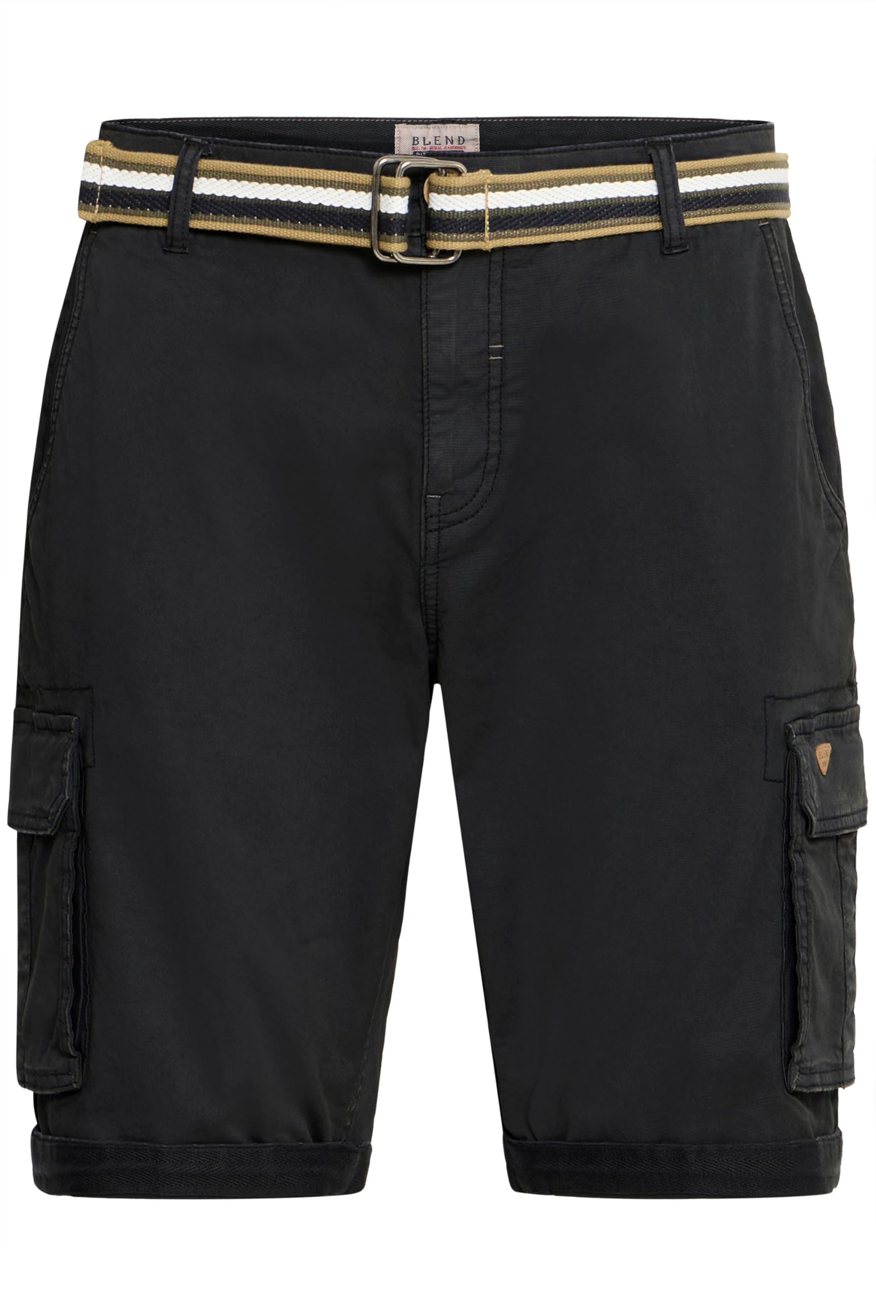 Blend BHBrian Herren Cargo Shorts Bermuda Kurze Hose mit Gürtel Cargotaschen Eingriffstaschen Gesäßtaschen Baumwollmischung Regular fit