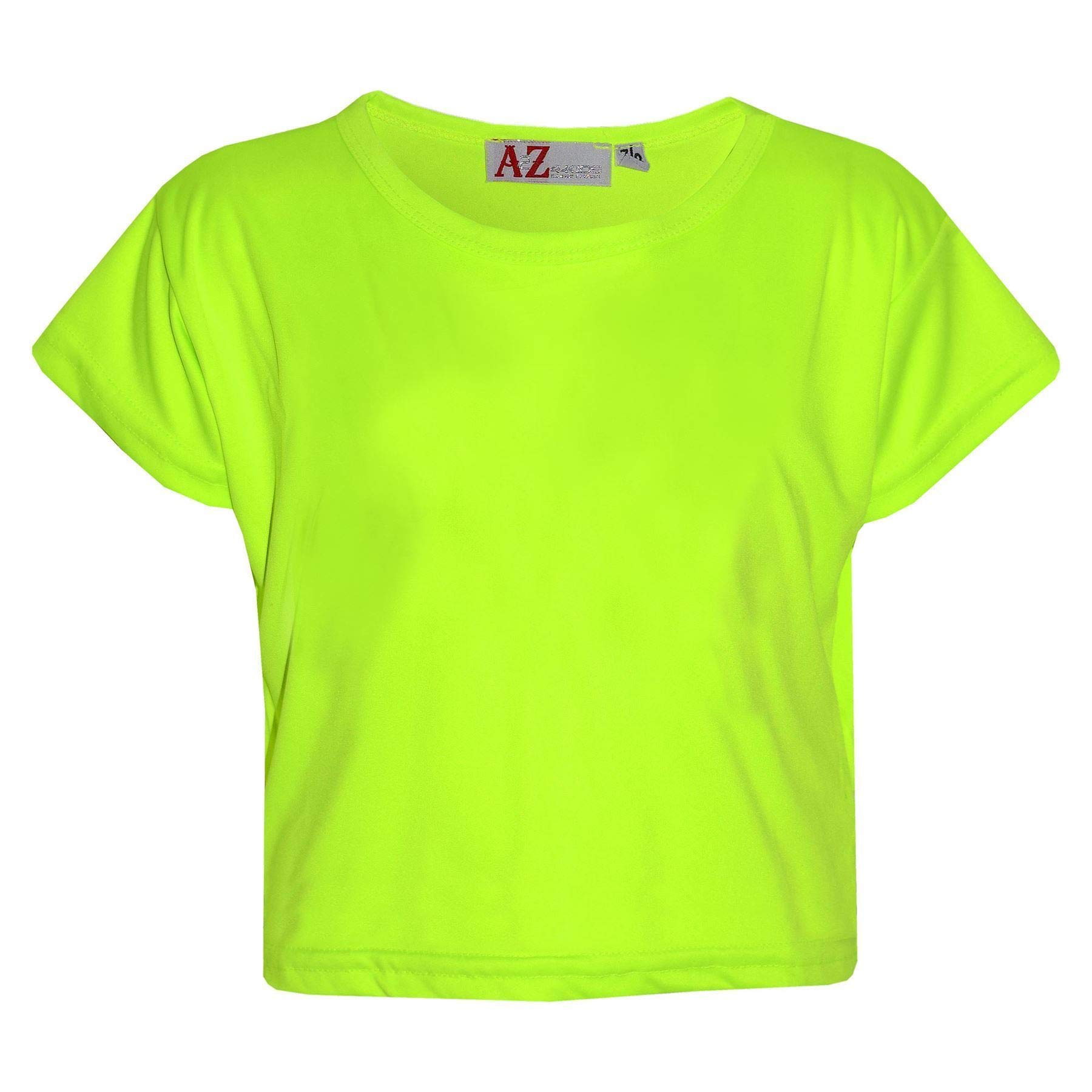 A2Z 4 Kids Filles Crop Top Plain T Shirt Comfortable Soft Feel Été Fashionable Outfit Casual Ensembles Âge 5-13 Ans