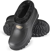 ESTRO Garden Clogs for Men - Fur Lined Clogs Women Mens Garden Shoes Lined Gardening Shoes for Women Plastic Boots Men A01
