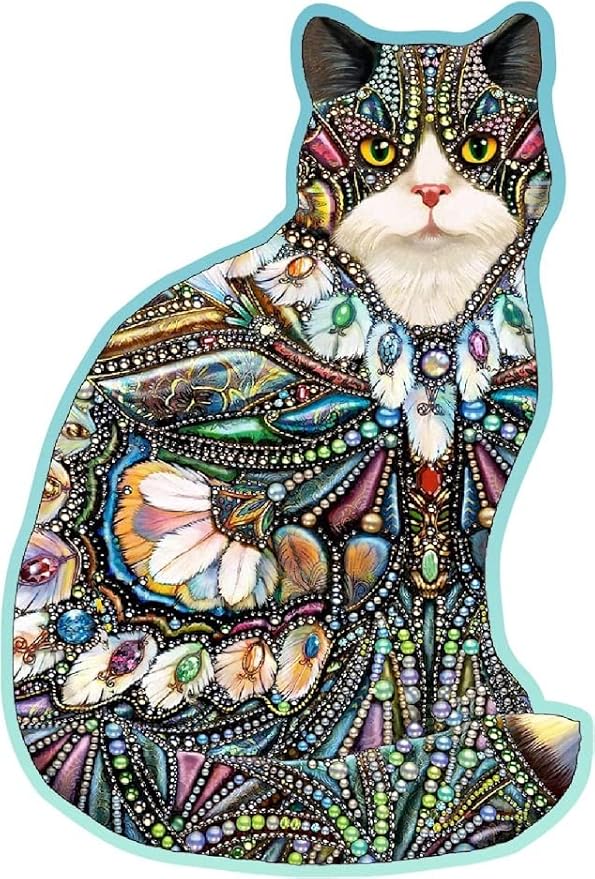 WOODEN.CITY Cat Puzzle Box for Adults 250 pcs Jigsaw Cat Puzzles for Adults