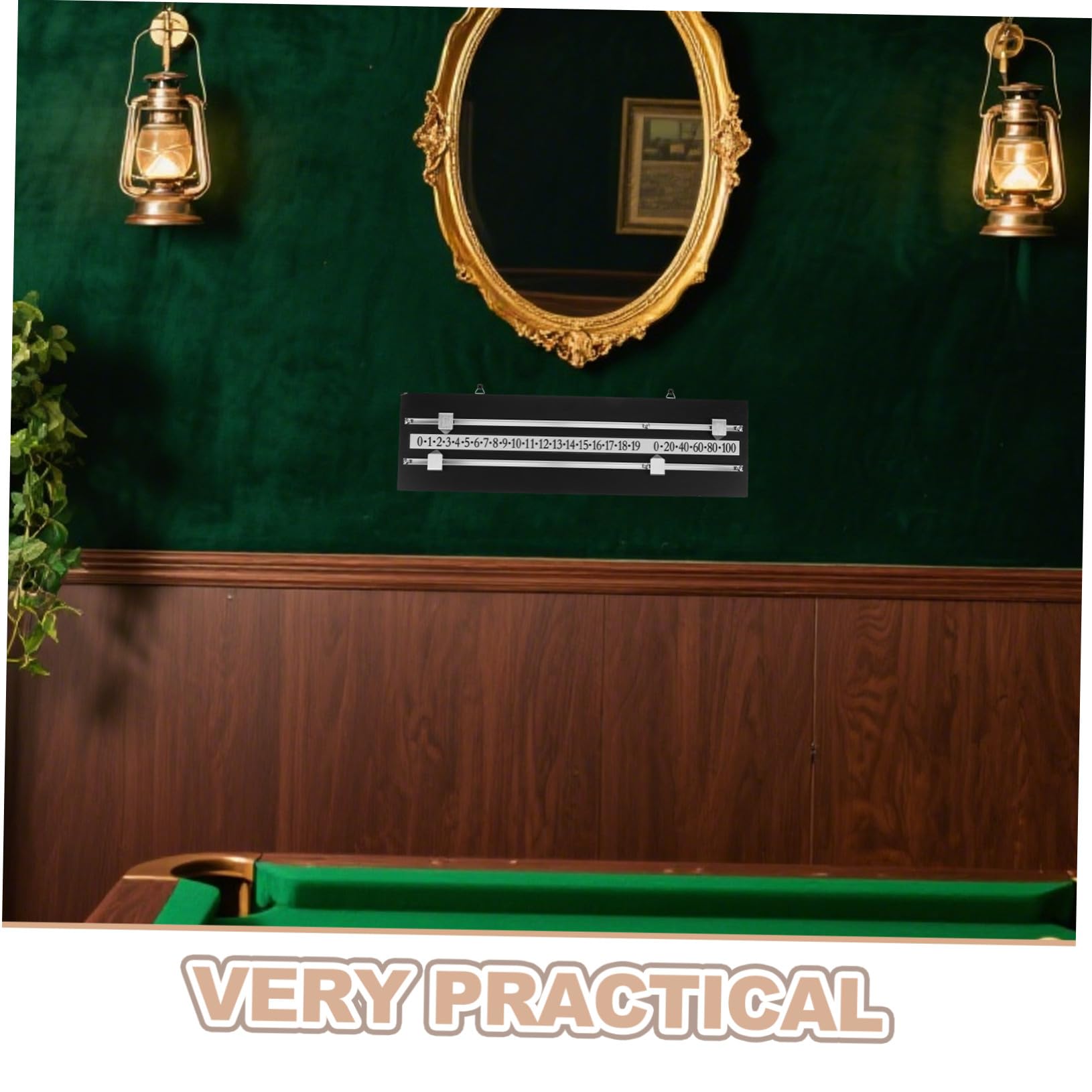 BESTonZON Wall-mounted Billiards Scoreboard with Dual Tracks Rectangular Score Keeper for Snooker And Pool Space-saving Design for Sports Clubs Competitions And Family Entertainment