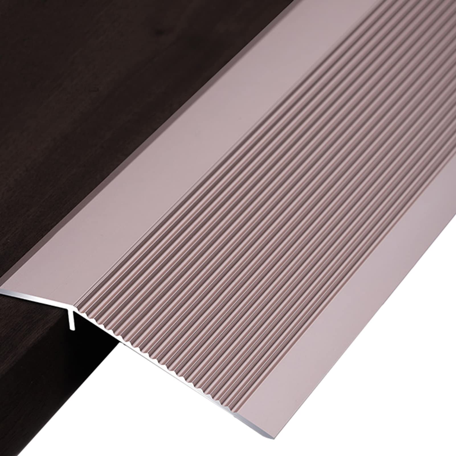 Floor Transition Strips, Multicolor Aluminum Alloy Door Threshold Transition Strip for Uneven Floor(Rose Gold)