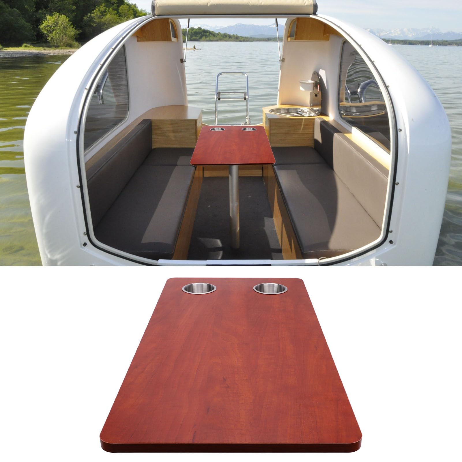 RV Table Dessus En Bois Massif Table à Manger Dessus pour Campervan Bateau Yacht Decks