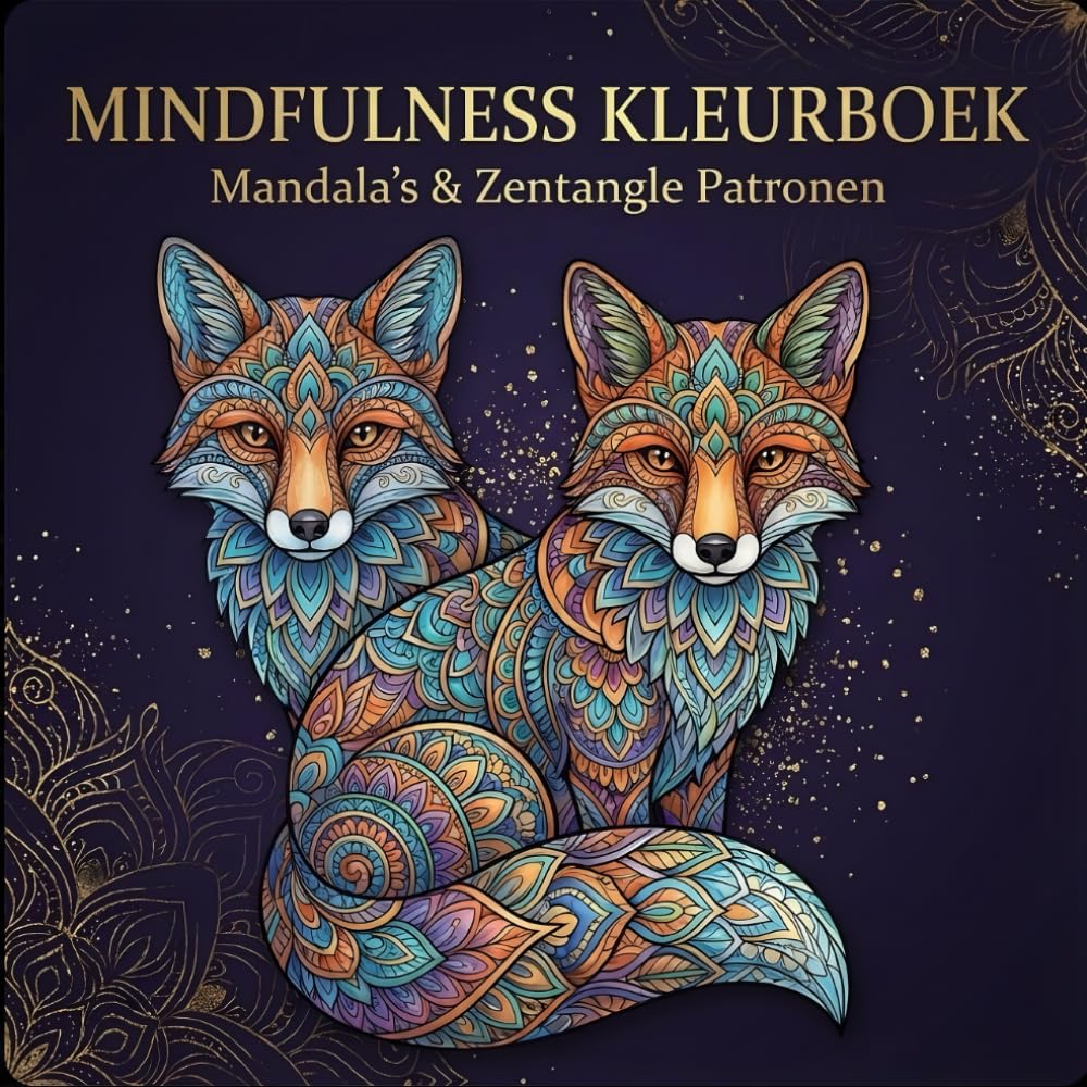 Mindfulness Kleurboek: Mandala's & Zentangle Dierenmotieven - Kleurboek voor Volwassenen: Ontspanning en Stressvermindering