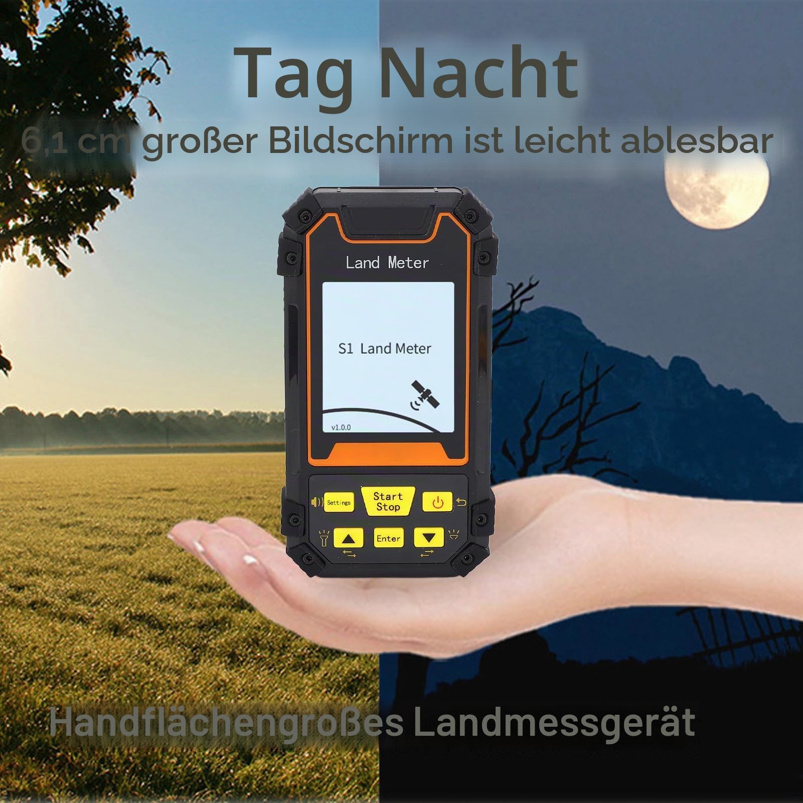 Landvermessungsmessgerät Tragbares GPS-Landflächenmessgerät Landvermessungsmessgerät
