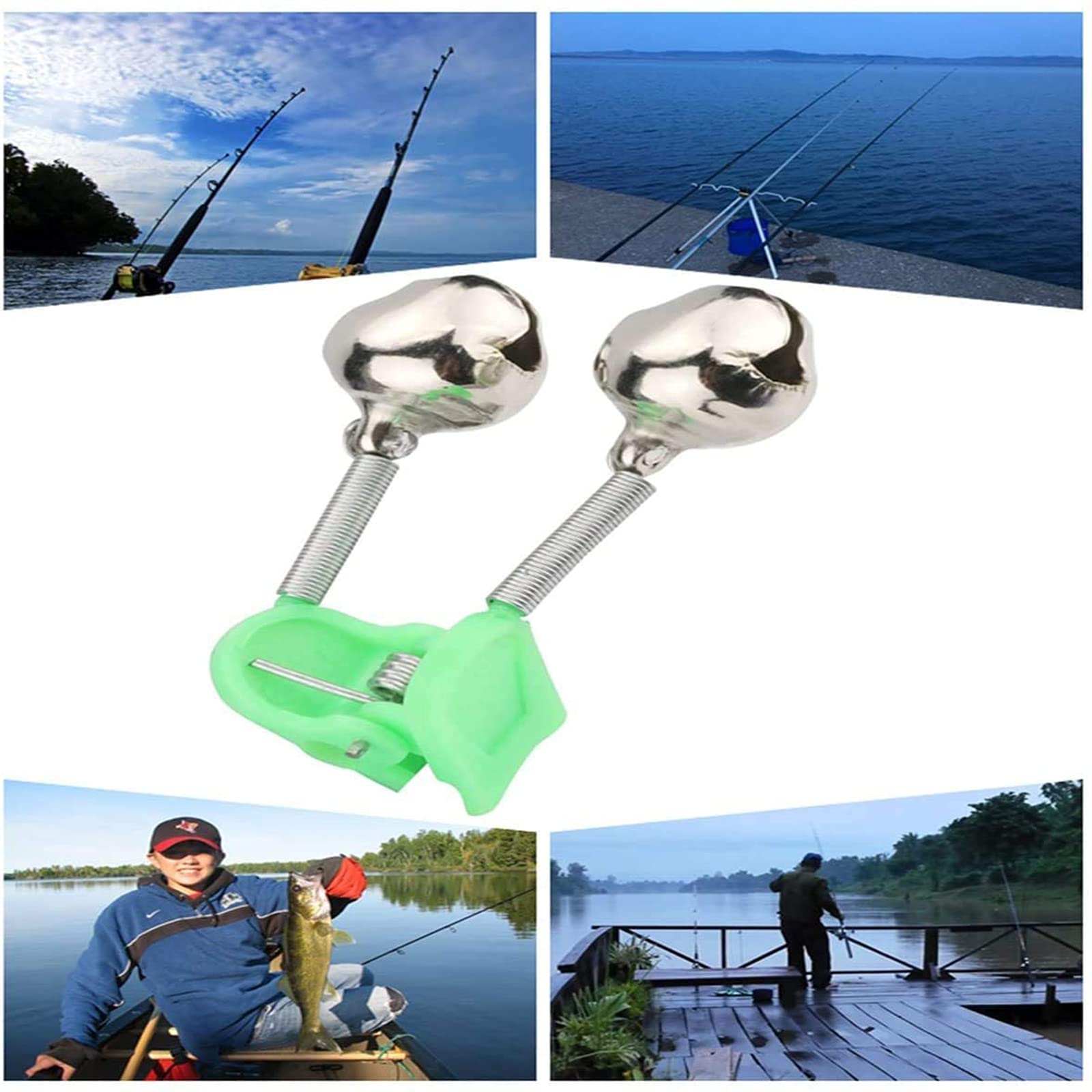 Wędkarskie dzwonki sygnalizatory brań Noc Akcesoria wędkarskie Fishing Tackle Alarm sygnalizator brań dzwonki dzwonki sygnalizator brań dzwonki sygnalizator brań dzwonki i uchwyt na światło załamane na noc morze Urządzenie wędkarskie 20 sztuk
