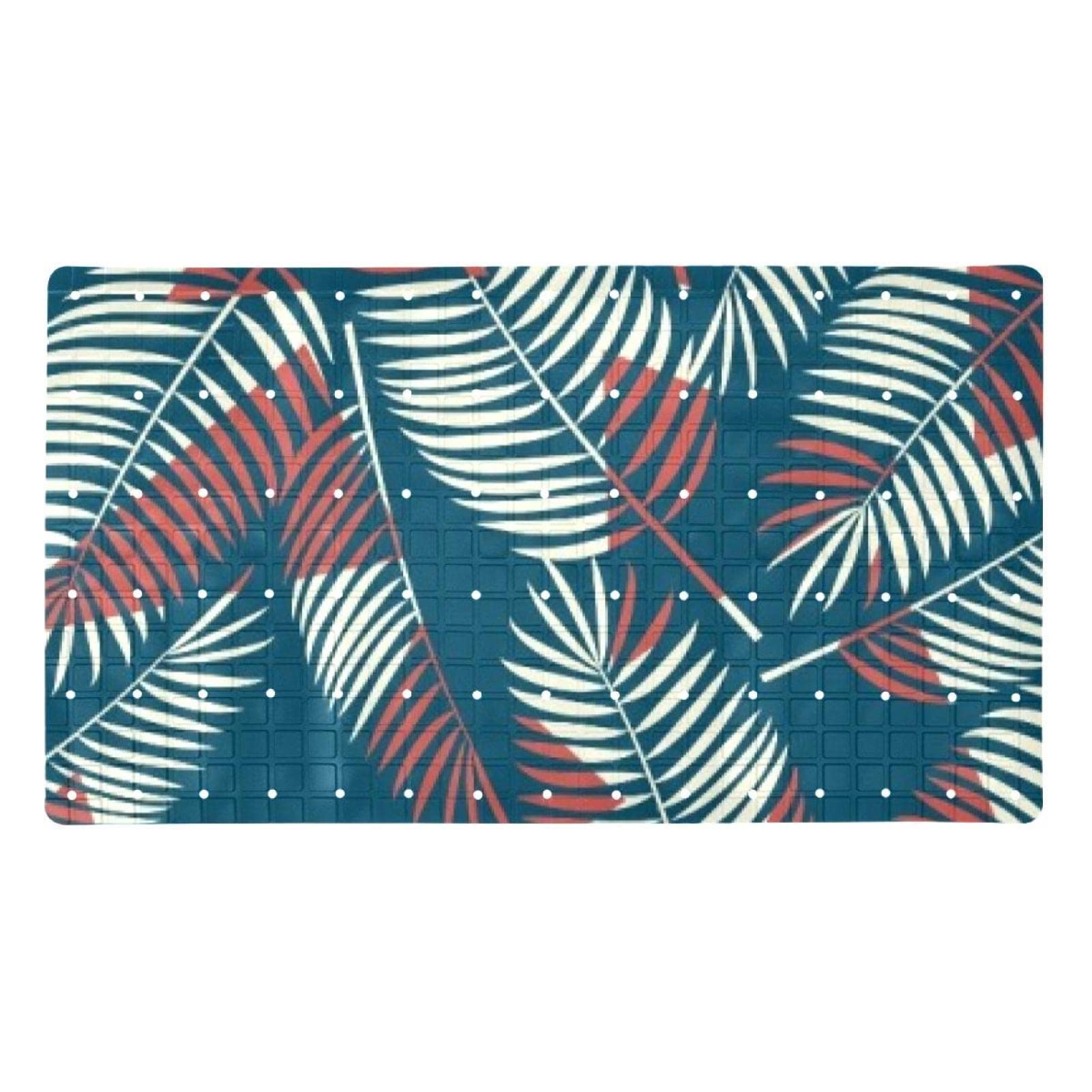 Tapis de douche plantes tropicales pour sécuriser la salle de bain