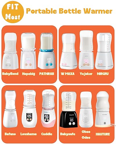 Miniatura 2 de 4 anillos de sello de junta de repuesto para calentador de botellas portátil, material de silicona de alta calidad, ajuste universal para