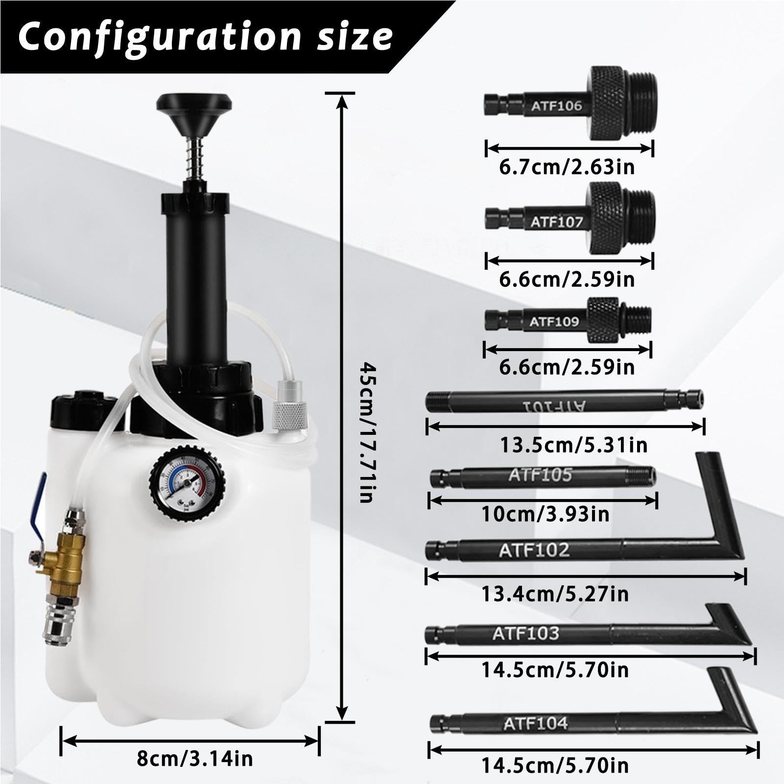 Pompa do płynu przekładniowego 3-litrowe, szczelne, regulowane narzędzie | Próżniowa Pompa do Wymiany Oleju Silnikowego Do pojazdów, kamperów, samochodów osobowych, sedanów,