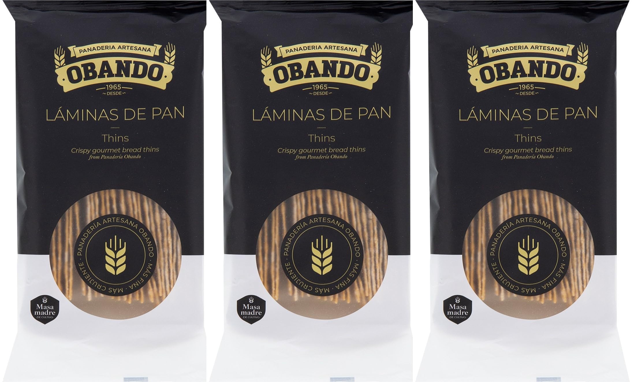 Picos Gourmet Rústicos 3 x 150 g Bolsa Láminas Tostas