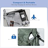 Vista 7 de Bloque de cargador USB C, 40 W, paquete de 2 unidades de 4 puertos PD USB C, adaptador de corriente+enchufe de carga de pared QC, bloques de carga