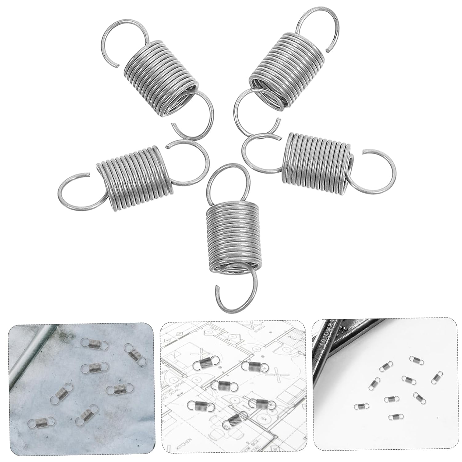 SOLUSTRE 10pcs Mechanical Springs Tension Spring Wire Od Stainless Steel Heavy Duty Extension