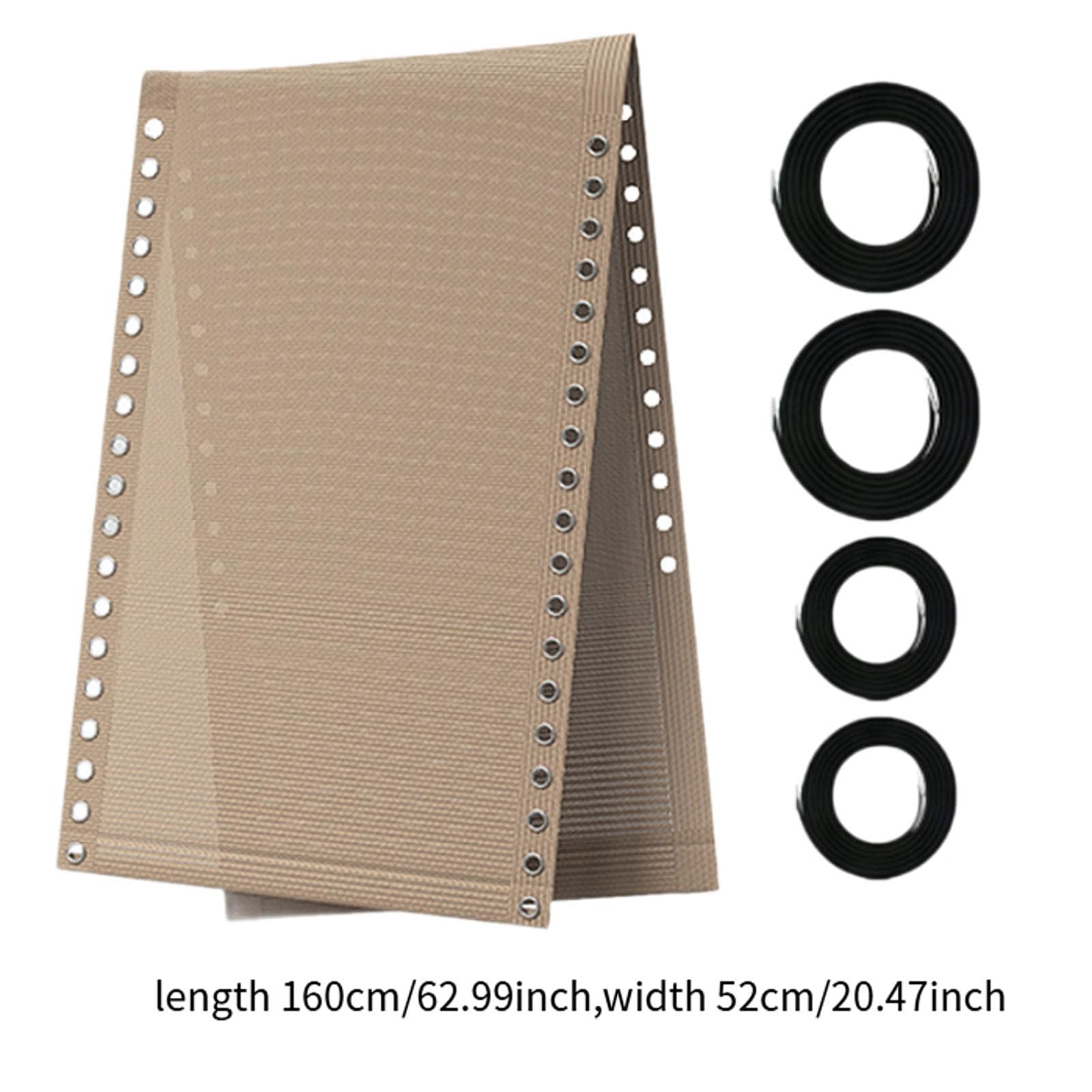 KESOTO 5 Pezzi di Tessuto di Ricambio per Lettino Prendisole da Giardino, di Copertura Universale Traspirante in Rete, Resistente, con Ganci in Metallo, Beige